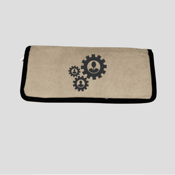 Eco-Friendly Gear Design Jute Pencil Pouch